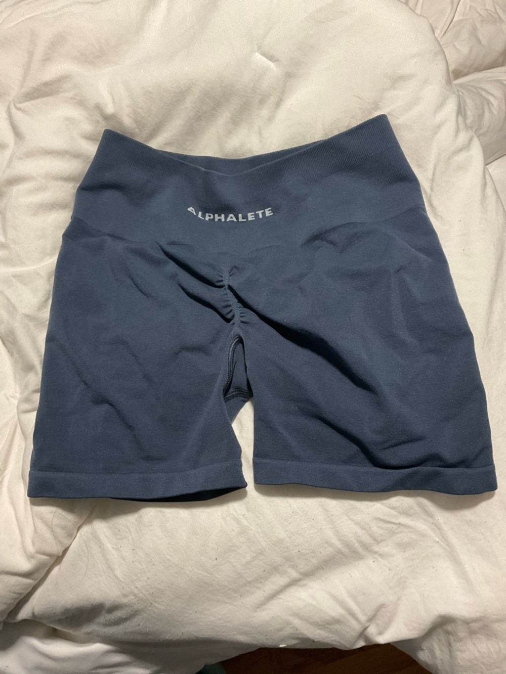 Alphalete Women's Dark Navy High-Rise Bike Shorts